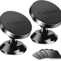 Coolpow【2 Packs 】Magnetic Phone Holder for car【Strong Magnet】phone holders for your car phone holder Mount for Car【4 Metal Plate】Universal Dash cell