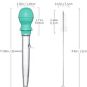U-Taste 1.5oz Angled Turkey Baster - 228.2℉ Heat Resistant Food Grade Tritan and Silicone Large Octopus Bulb Baster Set with Cleaning Brush for