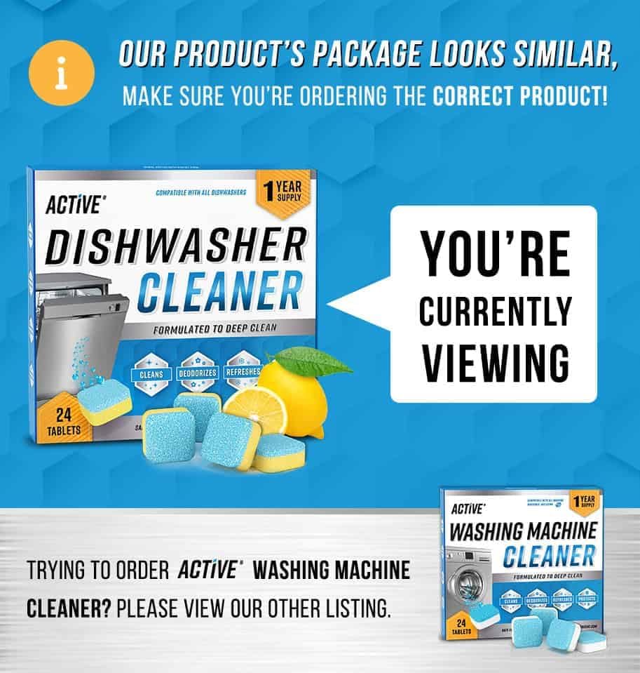 Dishwasher Cleaner And Deodorizer Tablets - 24 Pack Deep Cleaning Descaler Pods for Dish Washer Machine, Heavy Duty, Septic Safe, Natural Limescale