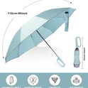 QWB TUMAAOTU Inverted Umbrella with Carabiner Handle, Compact Wind Proof Umbrellas For Rain and Sun Protection, Portable Reverse Folding Umbrella