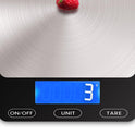 Food Scale -33lb Digital Kitchen Scale for Food Ounces Grams Rechargeable 304 Stainless Steel,Batteries and Type-C Charging | Perfect for Meal Prep