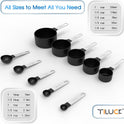 TILUCK Measuring Cups & Spoons Set, Stackable Cups and Spoons, Nesting Measure Cups with Stainless Steel Handle, Kitchen Gadgets for Cooking & Baking