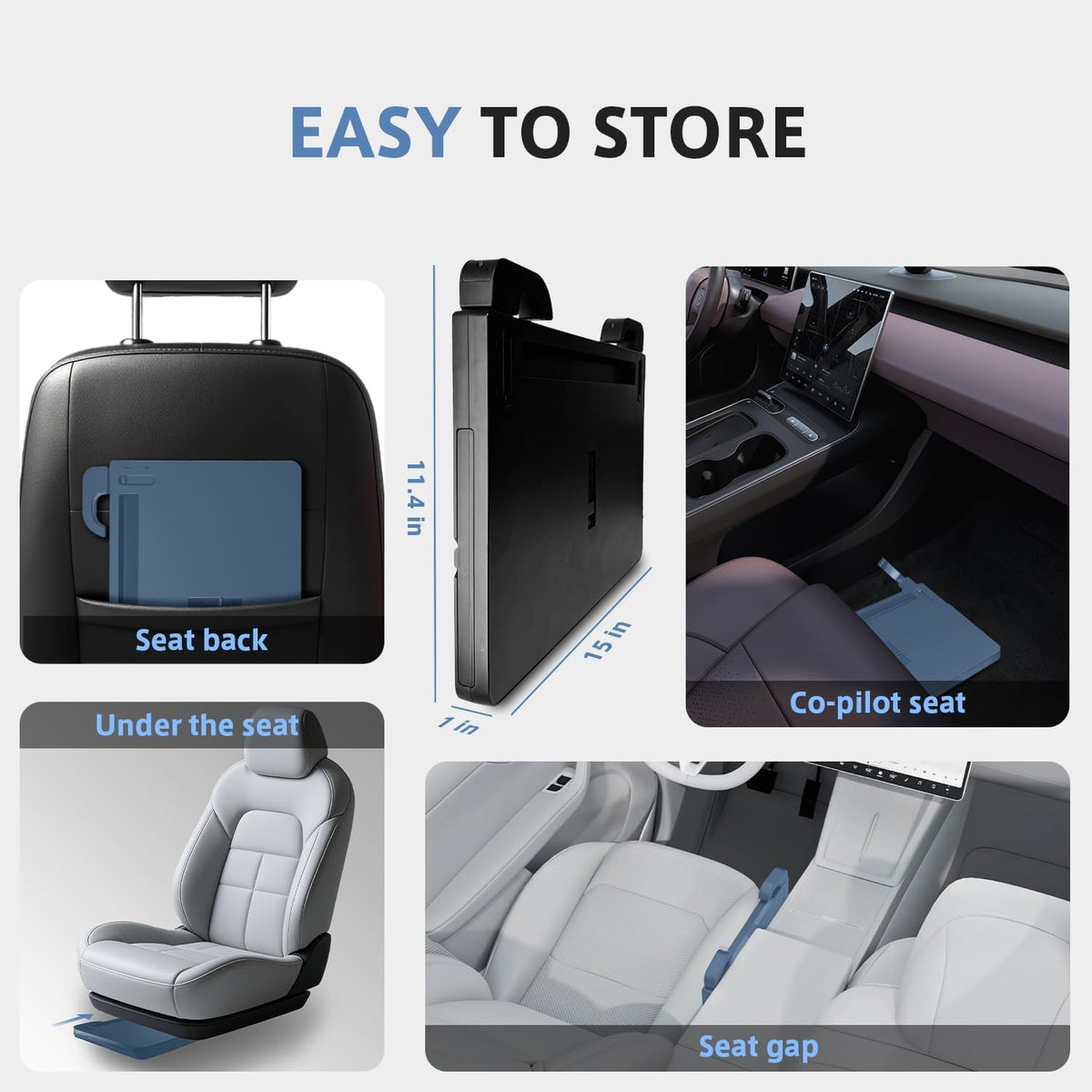 Steering Wheel Tray, Car Food Tray, Car Desk for Laptop, Multipurpose Car Table for Eating & Work, Adjustable Car Tray with Drawer and Anti-Slip