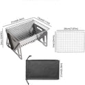 WINB Portable Folding BBQ Grill for 1-2 People - Mini Charcoal Grill for Camping, Compact Stainless Steel Fire Pit with Carry Bag, Outdoor Grill