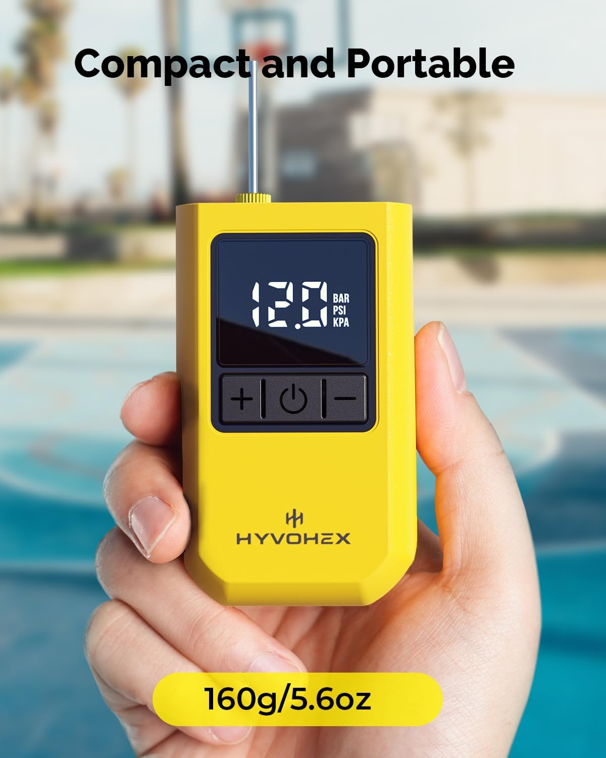 Ball Pump for Sports Balls, Portable Electric Basketball Pump Ultra Fast Inflation, with Digital LED Display Air Pump for Balls, Preset Pressure with