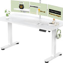 Veken 55 Inch Large Electric Standing Desk,Sit to Stand Up, Heights Adjustable, Work Home Office Computer Table for Study, Walking Pad, Writing, and