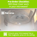 HOVER COVER Magnetic Splatter Cover, 12-Inch Clear BPA-Free Food Lid, Vented Plate Guard with Steam Vents, Anti-Splash Microwave Lid, Dishwasher