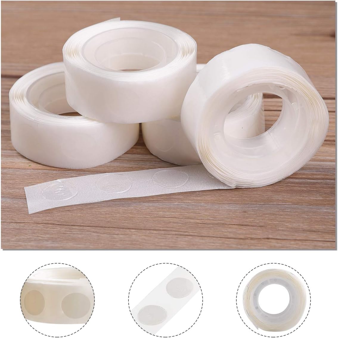 1000pcs Glue Point Clear Balloon Glue Removable Adhesive Dots Double Sided Dots of Glue Tape for Balloons Craft Glue Points Dots Sticky Dots or