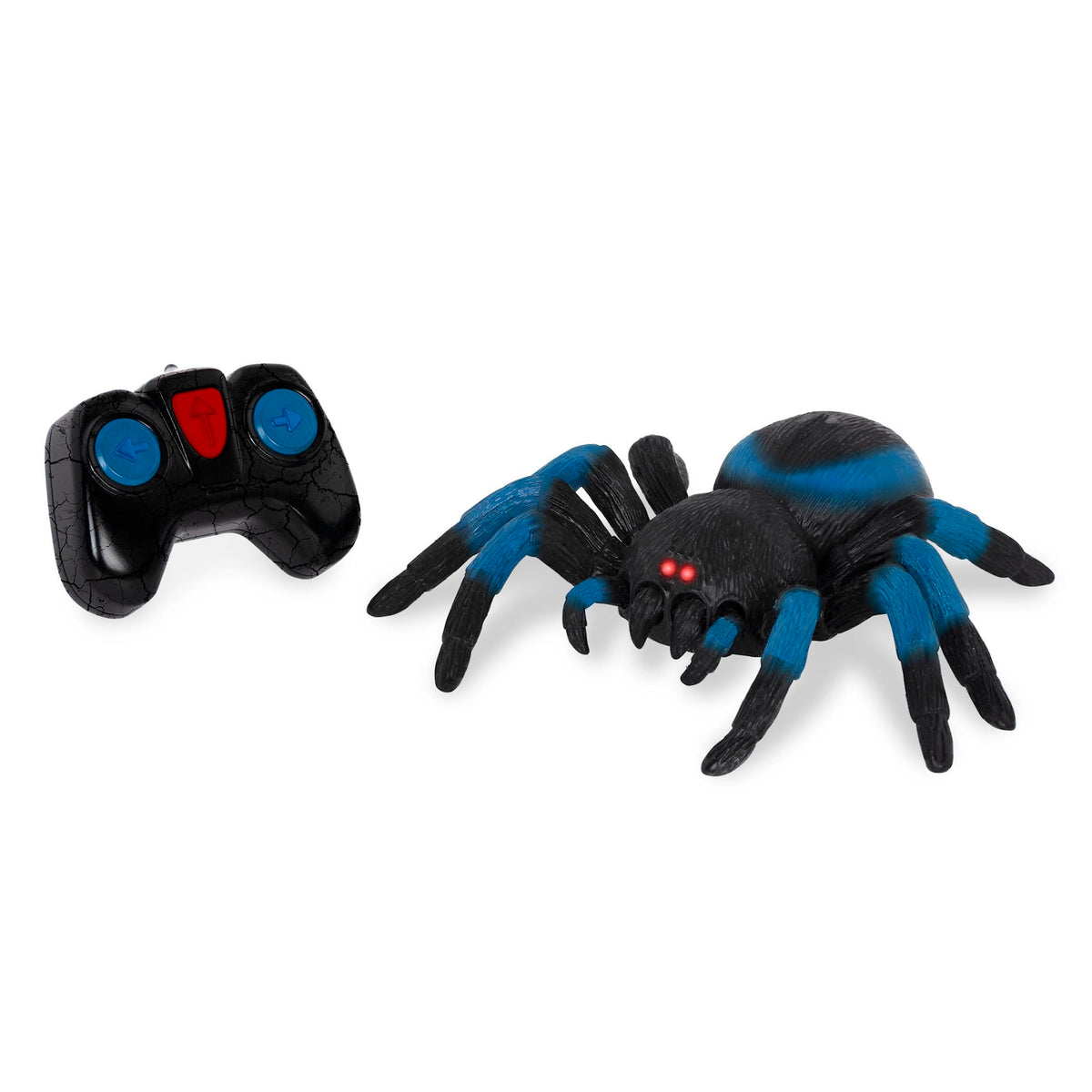Terra by Battat – Remote Control Tarantula for Kids with LED Eyes – Realistic Spider Toy with Moving Legs, Fast Speed & 360° Spin – Blue RC Animal