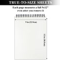 9" x 12" Sketch Book, Top Spiral Sketchbook, 100 Sheets Sketch Pad, (68 lb/100 GSM) Drawing Paper Pad, Drawing Pad for Kids, Artist Sketchbook for
