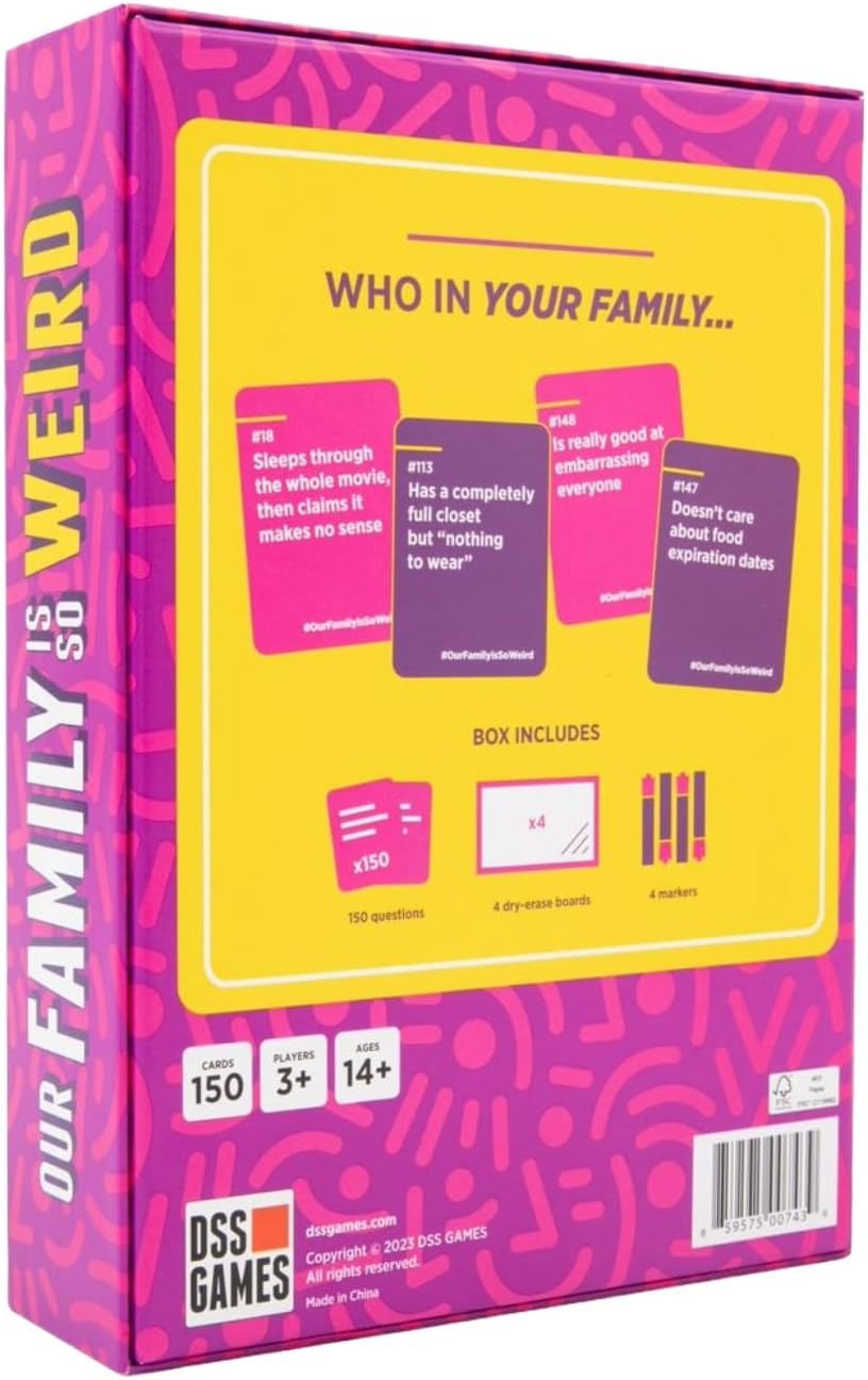 DSS Games Our Family is So Weird [A Family Card Game to Decide Who’s Most Likely to | Game Night Idea for Teens, Adults & Groups | Great for Stocking