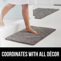 GORILLA GRIP Bath Rug Mat, Thick Soft Absorbent Chenille, Quick Dry Microfiber Mats, Rubber Backing Washable Shower Floor Rugs, Bathmat Runner, US