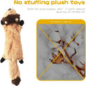Dog Squeak Toys, No Stuffing Plush Dogs Chew Toy Bundle for Small Medium Large Breed Chewer Tough Durable Squeaky Pet Fetch Puppy Teething Chewing