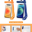 Waterproof Phone Pouch Bag - 7.5in Water Proof Cell Phone Case for Beach Travel, IPX8 Dry Bag with Lanyard for iPhone 16 15 14 Pro Max Galaxy S25