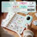 Phomemo Label Maker, D30 Portable Bluetooth Mini Label Printer Machine, Smartphone Handheld Thermal Sticker Small Labeler Multiple Templates Fonts