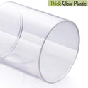 4 Pack Acrylic Qtip Holder Dispenser for Cotton Swabs, Balls, Pads, Floss Picks- Small Clear Plastic Canister Apothecary Jar Set, Bathroom Essentials