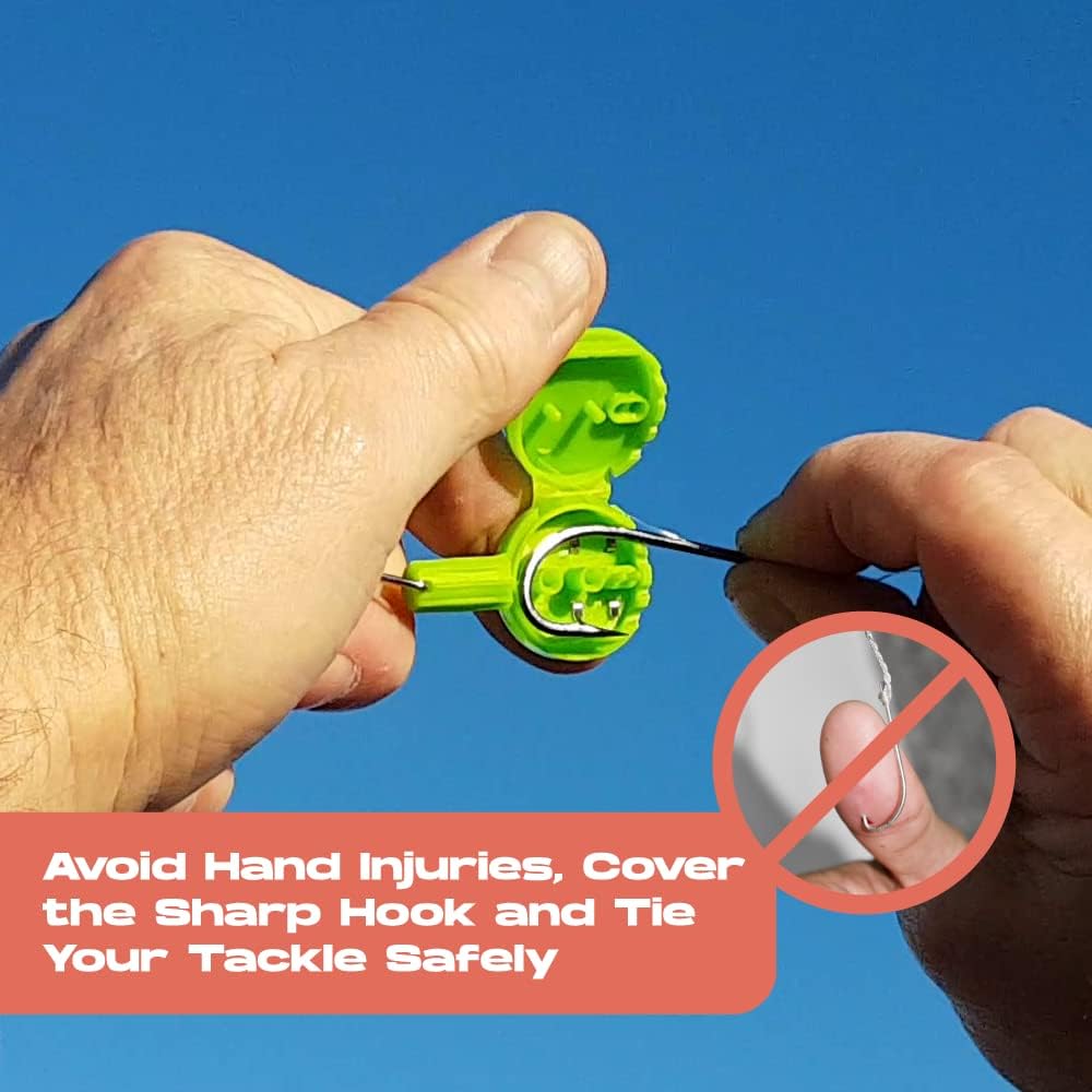 HOOK-EZE Fishing Knot Tying Tool | Protect from Fish Hooks | Tie Fishing Knots Easily | Cool Gadgets for Fishermen | Ice Fly Fishing | Fishing