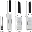Cambom Lemon Zester Grater Three-piece Suit - Heavy Duty Kitchen Tool for Parmesan Cheese, Ginger, Garlic, Nutmeg, Chocolate