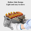 WINB Portable Folding BBQ Grill for 1-2 People - Mini Charcoal Grill for Camping, Compact Stainless Steel Fire Pit with Carry Bag, Outdoor Grill