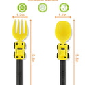 Construction Toddler Utensils - Toddler Forks and Spoons - Kids Construction Truck Utensils - Forks and Spoons Silverware Set - Christmas Birthday