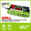Crocodile Cloth Grill - 80 (15" x 10") Plant-based Cleaning Wipes. Safe on Skin & Multiple Surfaces. Infused with Aloe & Vitamin E. Large