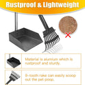 TOOGE Pooper Scooper, Dog Pooper Scooper Long Handle Stainless Metal Tray and Rake for Medium Small Dogs Heavy Duty Pet Supplies to Use for Grass