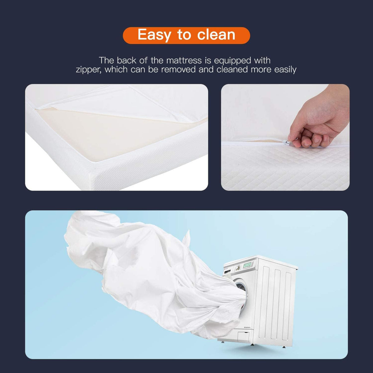 FDW | 8 Inch Twin Mattress | Medium Firm | Gel Memory Foam Mattress | White | Bed in a Box, CertiPUR-US Certified | Pressure Relief, Cooling