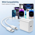 iPhone Charger Fast Charging,20W PD USB C Wall Charger 4 Pack with 6FT Fast Charging Cable - Fast Charger for iPhone 14/14 Pro Max/13/13 Pro/12/12