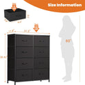 Sweetcrispy Dresser, Dresser for Bedroom Drawer Organizer Storage Drawers, Fabric Storage Tower with 8 Drawers, Chest of Drawers with Steel Frame