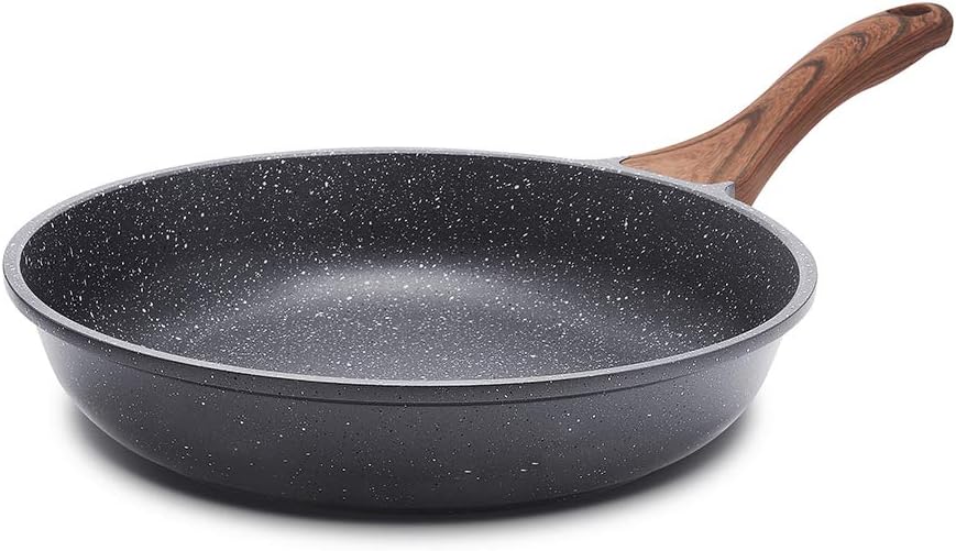 SENSARTE Nonstick Frying Pan Skillet, Swiss Granite Coating Omelette Pan, Healthy Stone Cookware Chef's Pan, PFOA Free (8/9.5/10/11/12.5 Inch)