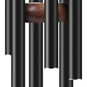 Large Aluminium Wind Chimes 37" to Create a Zen Atmosphere Suitable for Outdoor, Garden, Patio Decoration. Classic Black Wind Chime with Wind Catcher