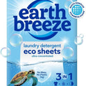 Earth Breeze Laundry Detergent Sheets Fresh Scent - 60 Loads Eco Liquidless Soap - Travel-Friendly for Hot & Cold Cycles, Tackles Tough Stains