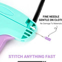 Stitch Gun for Clothes - Handheld Quick Clothing Fixer - Tagging Gun for Clothing, Sewing Kit - Includes 6 Fine Needles, 1000 Black & 1000 White