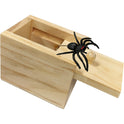 Spider Prank Box Gag Gift, Funny Surprise Gift Box Christmas White Elephant Gifts for Adults Men Women Birthday, Wooden Jump Scare Toys for Kids Ages