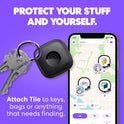 Tile by Life360 Mate Bluetooth Tracker, Keys Finder and Item Locator for Keys, Bags and More. Phone Finder. Both iOS and Android Compatible. 1-Pack