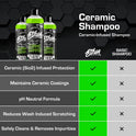 Ceramic Car Shampoo - Slick Car Wash Soap for Ceramic Coatings - pH-Balanced Car Wash Shampoo - Adds Hydrophobic Protection | Enhances Coatings