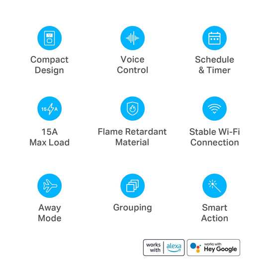 Kasa Smart Plug Ultra Mini 15A, Smart Home Wi-Fi Outlet Works with Alexa, Google Home & IFTTT, No Hub Required, UL Certified, 2.4G WiFi Only, 2 Count