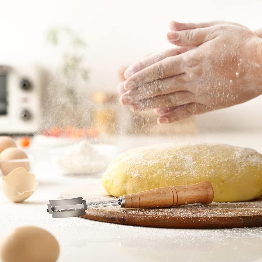 SAINT GERMAIN Premium Hand Crafted Bread Lame for Dough Scoring Knife, Lame Bread Tool for Sourdough Bread Slashing with 10 Blades Included with