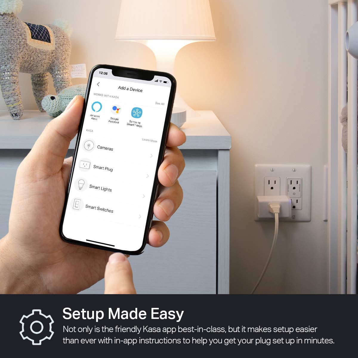 Kasa Smart Plug HS103P2, Smart Home Wi-Fi Outlet Works with Alexa, Echo, Google Home & IFTTT, No Hub Required, Remote Control,15 Amp,UL Certified