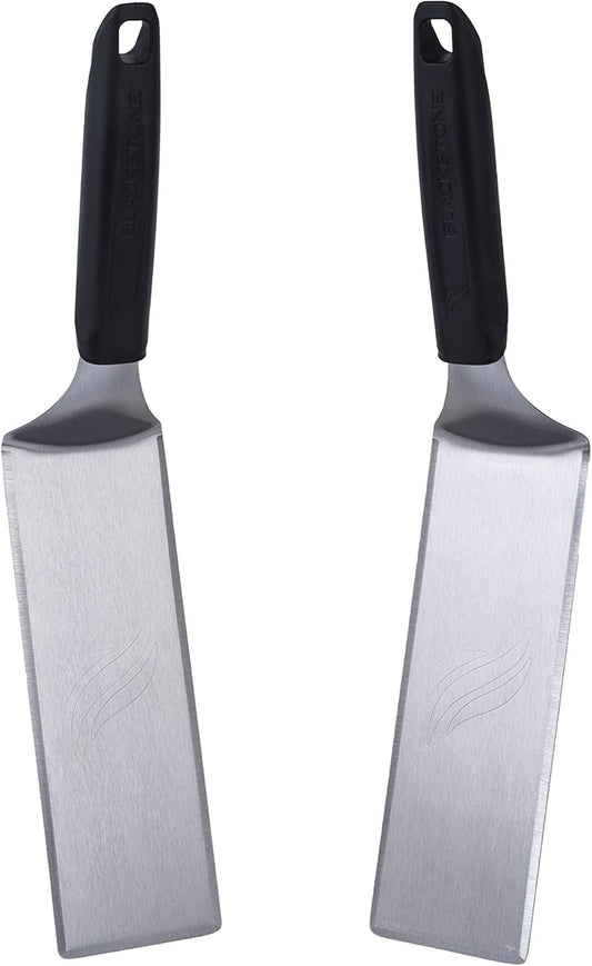 BLACKSTONE 5550 Extra Long Griddle Spatula Set of 2- Perfect Heavy-Duty Stainless Steel Premium Flat Top BBQ Grill Accessories, Non-Slip Plastic