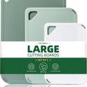 Plastic Cutting Board Set of 3-Cutting Boards for Kitchen BPA Free, Large-Small Chopping Boards Non-Slip for Cooking Camping Dishwasher Safe
