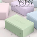 Trideer Yoga Blocks 2 Pack, Soft Non-Slip Foam Blocks with Beveled Edges for Alignment and Stretching in Yoga, Pilates, and Dance - Supportive