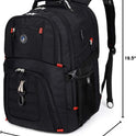 SHRRADOO Extra Large 50L Travel Laptop Backpack with USB Charging Port, College High School Backpack Airline Approved Business Work Bag Fits 17 Inch