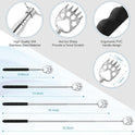 3 Pack Different Back Scratcher Metal Portable Telescoping with Rubber Handles, Extendable Back Massager Tool with Beautiful Box, Stocking Stuffers