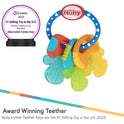 Nuby Ice Gel Teether Keys - Silicone Soothing Baby Teether Toys for Infants - Gentle for Sore Gums Colorful and Fun Toys - Safe and Durable Infant