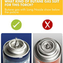 TBTEEK Butane Torch, Kitchen Torch Cooking Torch with Safety Lock & Adjustable Flame for Cooking, BBQ, Baking, Brulee, Creme, DIY Soldering(Butane