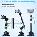 MAGIC JOHN Car Phone Holder, Ultra-Durable Mteal Phone Holders for Your Car, 360° Rotation Cell Phone Car Mount for Windshield, Suction Cup Car Phone