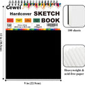 9" x 12" Sketch Book, Top Spiral Sketchbook, 100 Sheets Sketch Pad, (68 lb/100 GSM) Drawing Paper Pad, Drawing Pad for Kids, Artist Sketchbook for