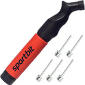 SPORTBIT Ball Pump for Sports Balls - Push & Pull Inflating System - Hand Pump for All Exercise Balls - Volleyball Pump, Basketball Inflator