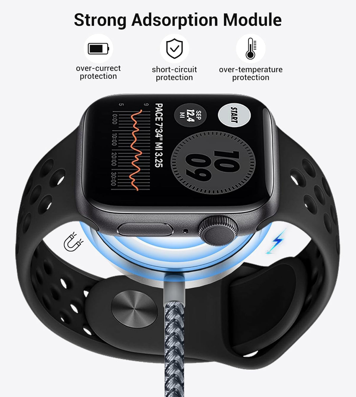 Temdan for Travel Essentials,3 in 2 USB C Cable for Apple Watch Charger/iPhone 17 Charger/Lightning,Multi Charging Cable Cord,Vacation Camping